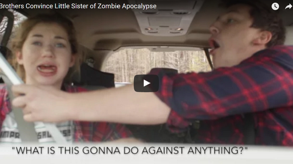Watch Worst Brothers In The World Trick Sister Into Thinking Theres A Zombie Apocalypse Komo 4572