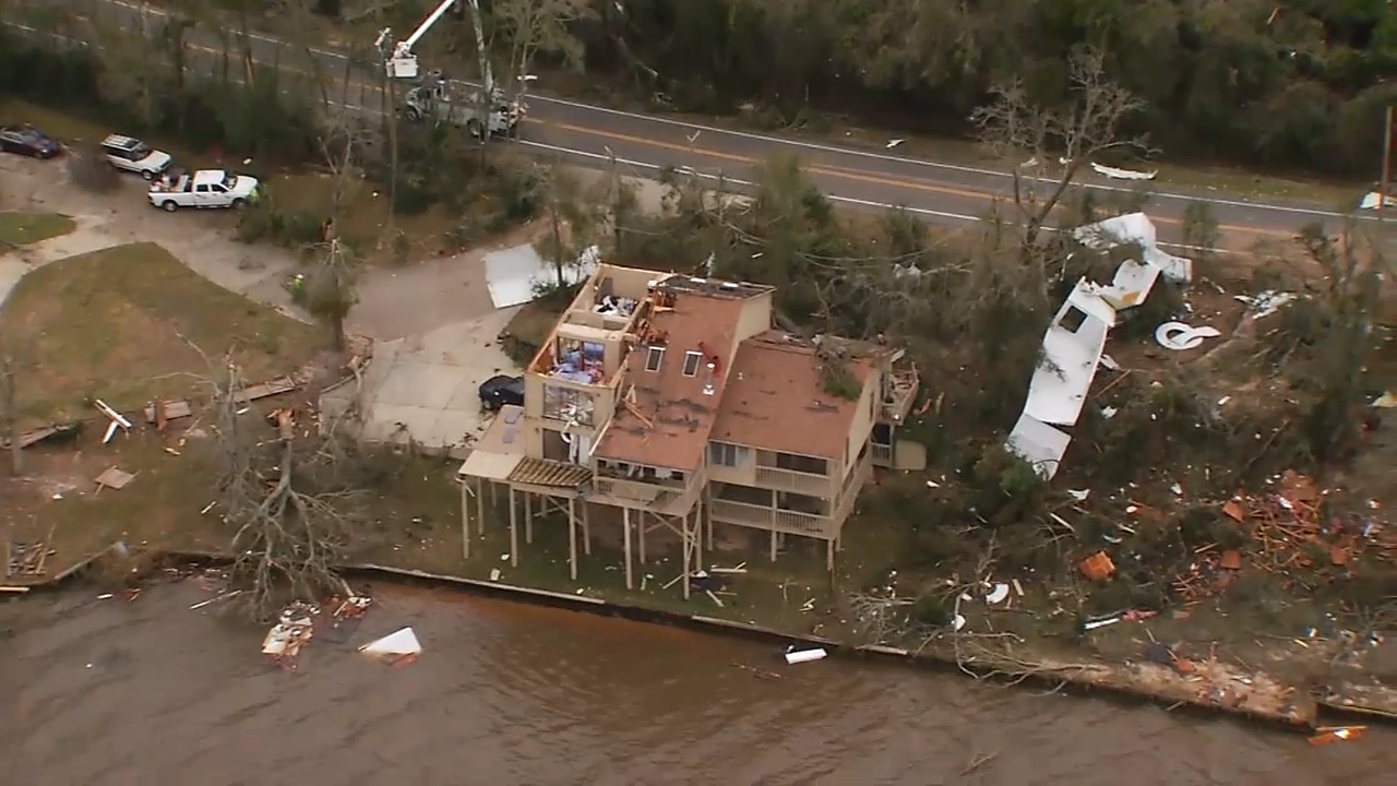 Aerial video shows extensive tornado damage in Pensacola (photos) WBMA