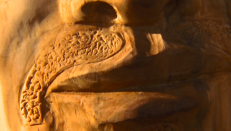 In Case You Missed It on KOMONews.com earlier this week: As the Seahawks sharpen their talons for next week's playoff game, a local artist is sharpening his blade in tribute.