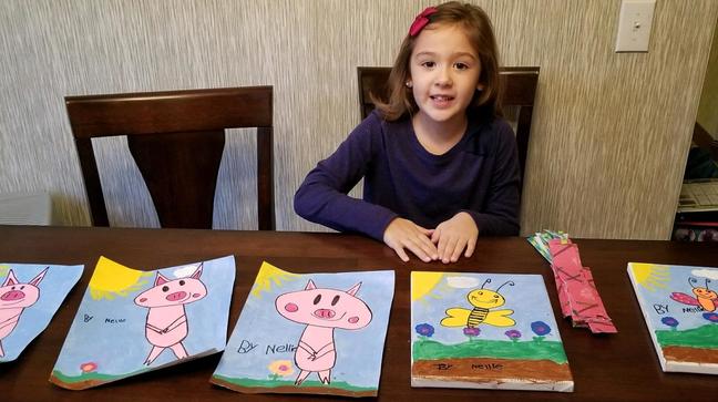 Canton girl's art raises money for cancer research