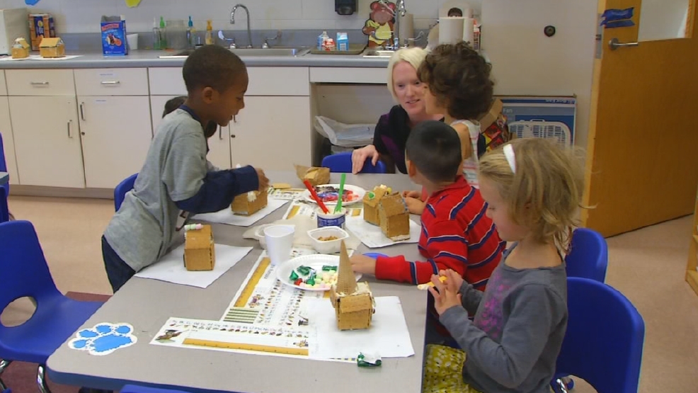 Kids build gingerbread replica of West Asheville