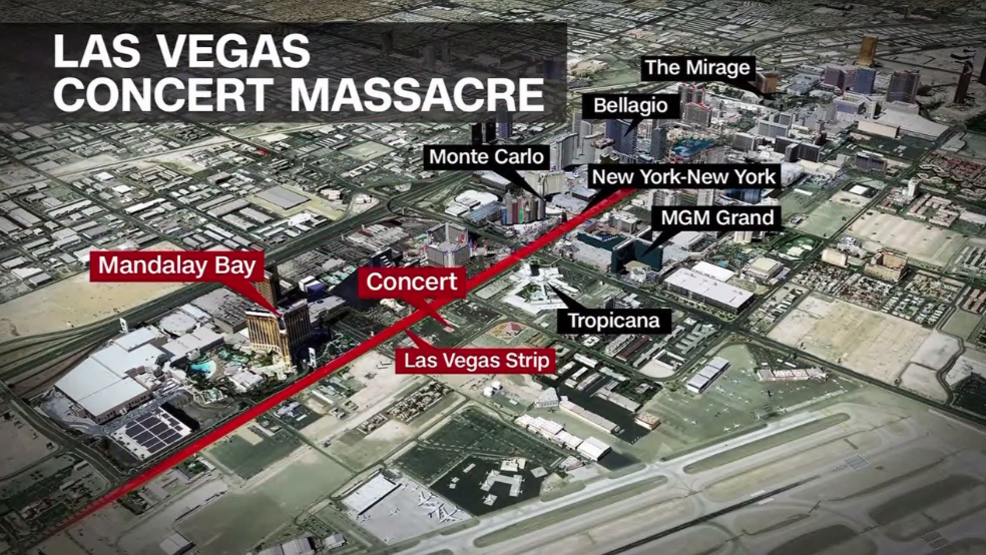 Map Las Vegas shooting leaves at least 50 dead, more than 200 injured